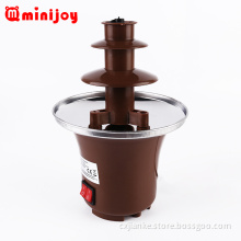 electric countertop stainless steel chocolate fountain